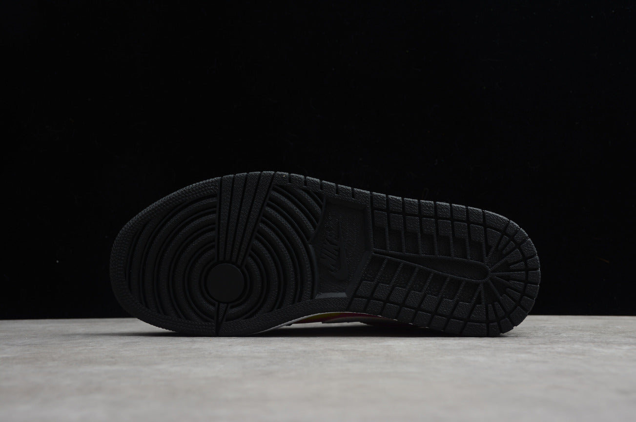 Air Jordan 1 Low Top Black Pink Yellow