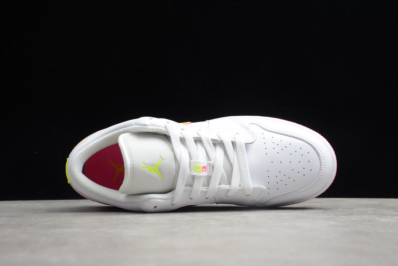 Air Jordan 1 Low White And Yellow Powder