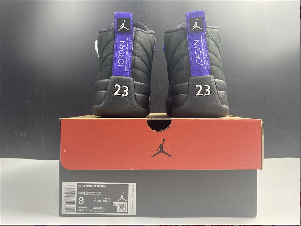 Air Jordan 12 Retro Black Dark Concord Shoes Sneakers