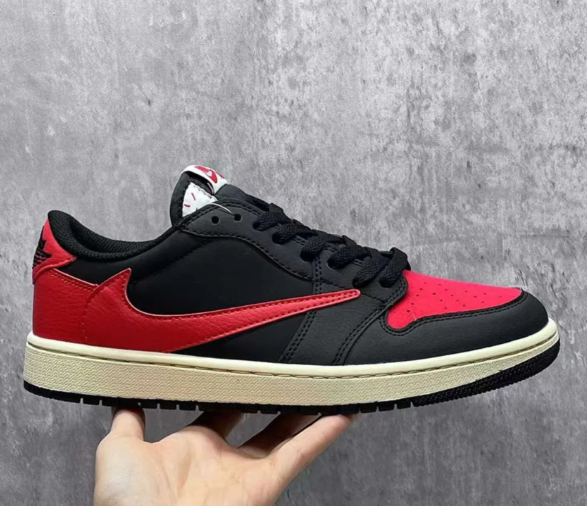 Air Jordan 1 Low OG Bred x Travis Scott Shoes Sneakers
