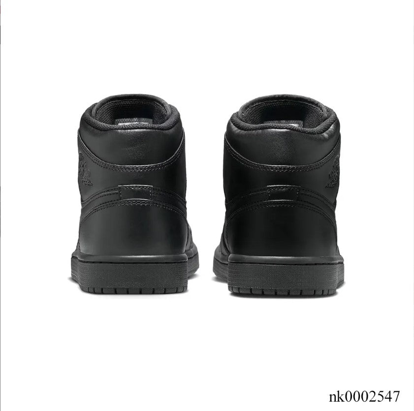 Air Jordan 1 Mid Triple Black Shoes Sneakers