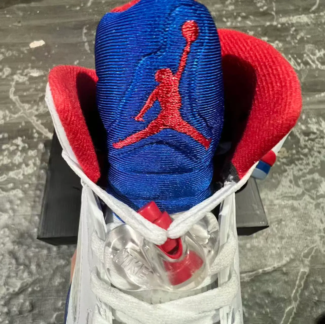 Air Jordan 5 White Blue Red Shoes Sneaker