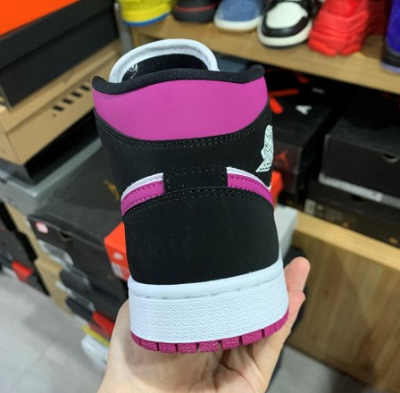 Air Jordan 1 Mid Black Purple White