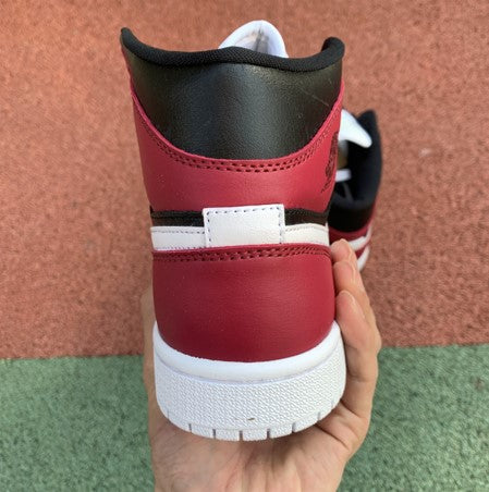 Air Jordan 1 Mid Wine Red Toe