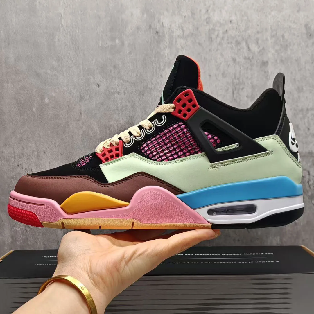 J Balvin x Air Jordan 4 Multicolor Shoes Sneakers