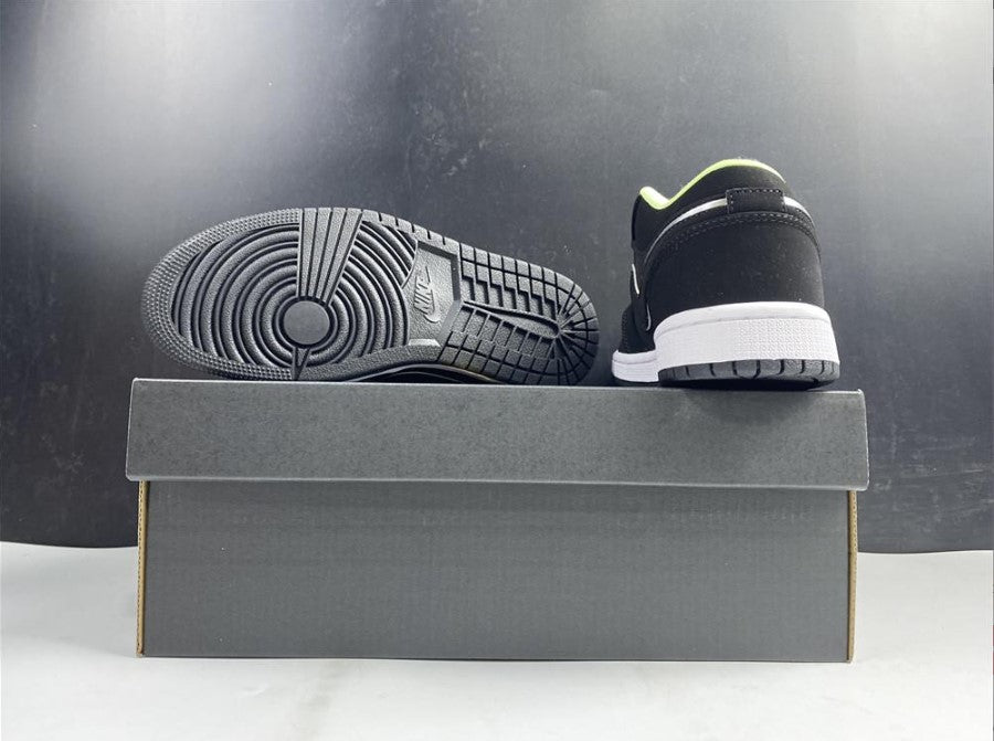 Air Jordan 1 Low Black Aurora Green Laser Orange Shoes Sneakers