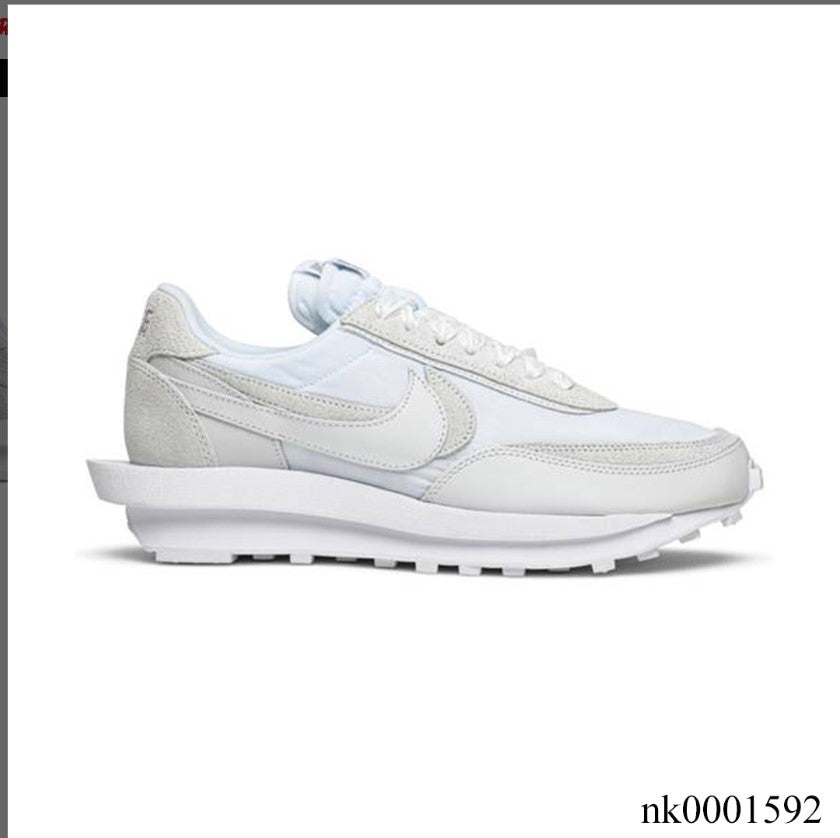 Sacai x LDWaffle White Nylon Shoes Sneakers