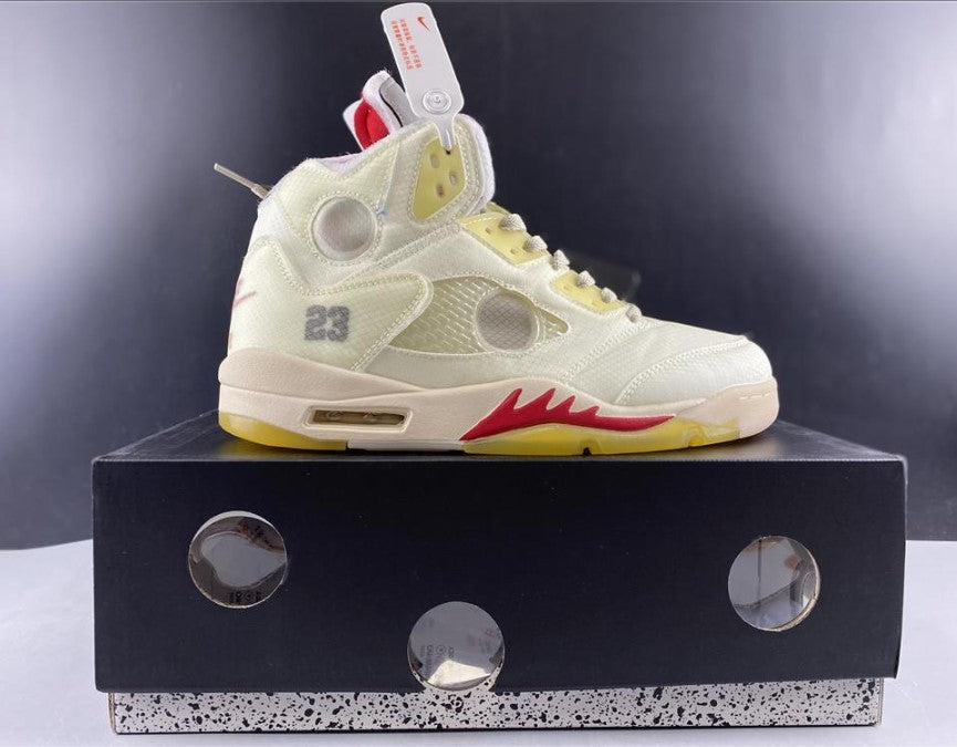 Air Jordan 5 Retro OW Sail Shoes Sneakers