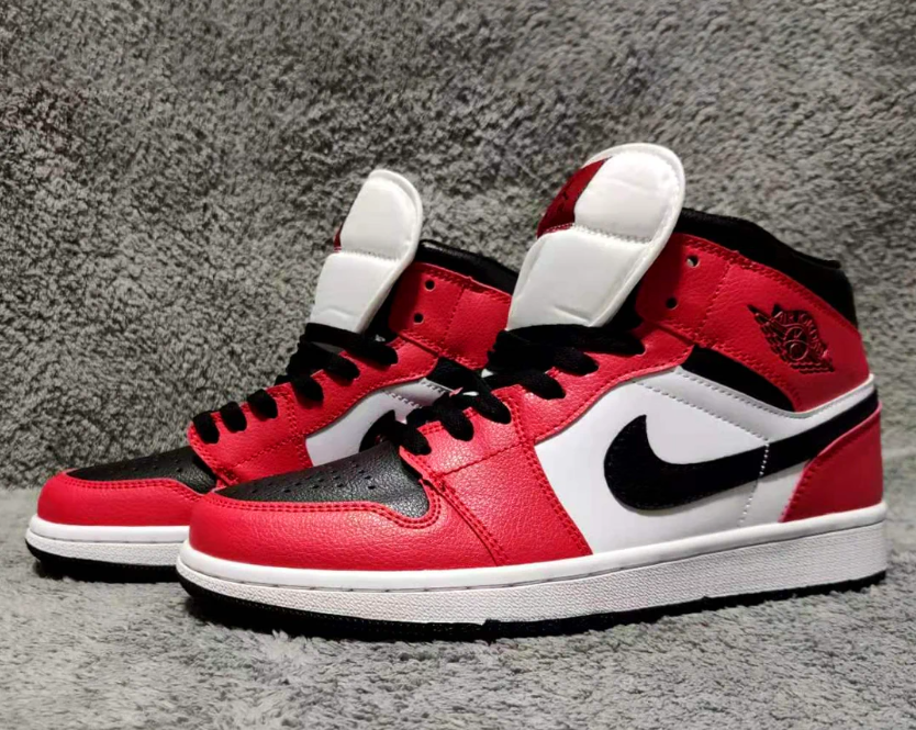 Air Jordan 1 Mid Chicago Toe Shoes Sneakers
