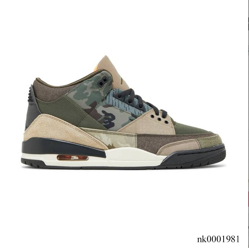 Air Jordan 3 Retro Patchwork Camo Shoes Sneakers