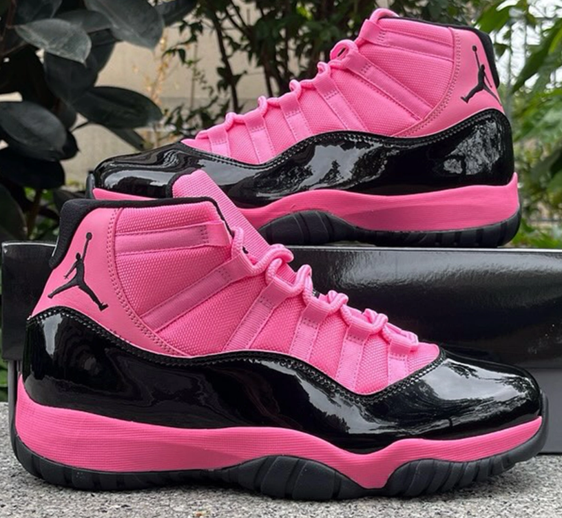 Air Jordan 11 Black Pink Shoes Sneakers