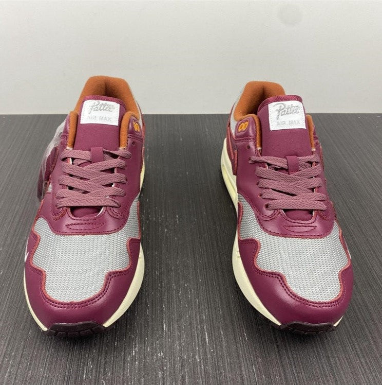 Patta x Air Max 1 Rush Maroon Shoes Sneakers
