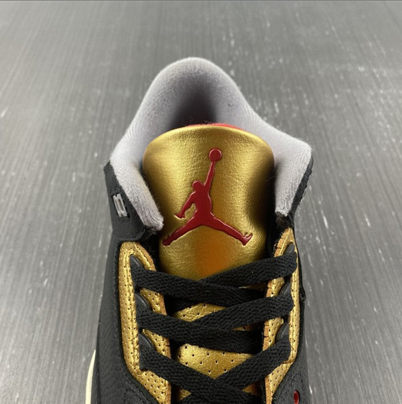 Air Jordan 3 Black Gold Shoes Sneakers