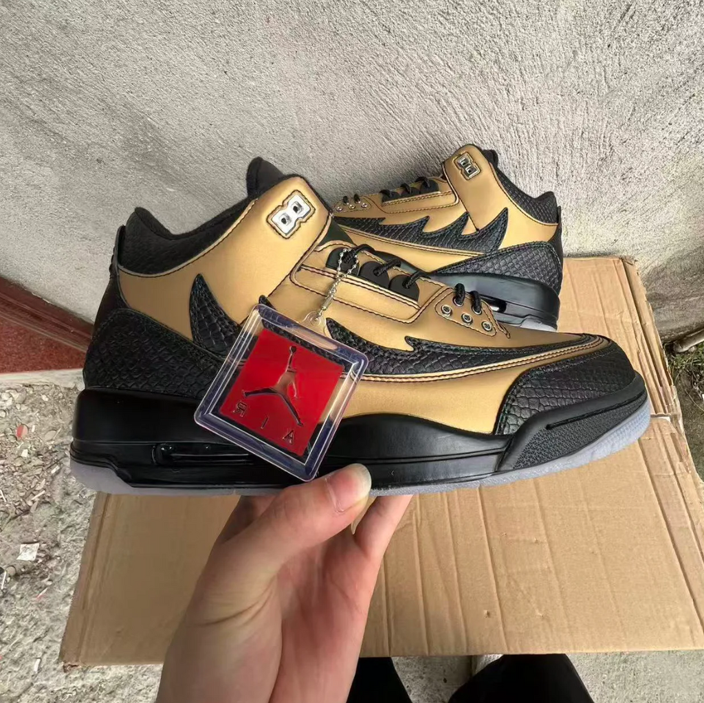 Air Jordan 3 Retro El Vuelo Black Sample Shoes Sneakers