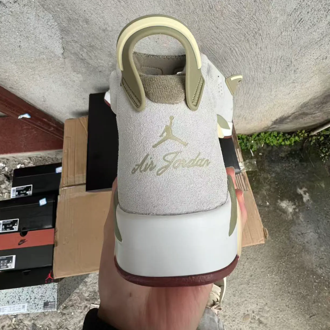 Air Jordan 6 Sail Neutral Olive Shoes Sneakers