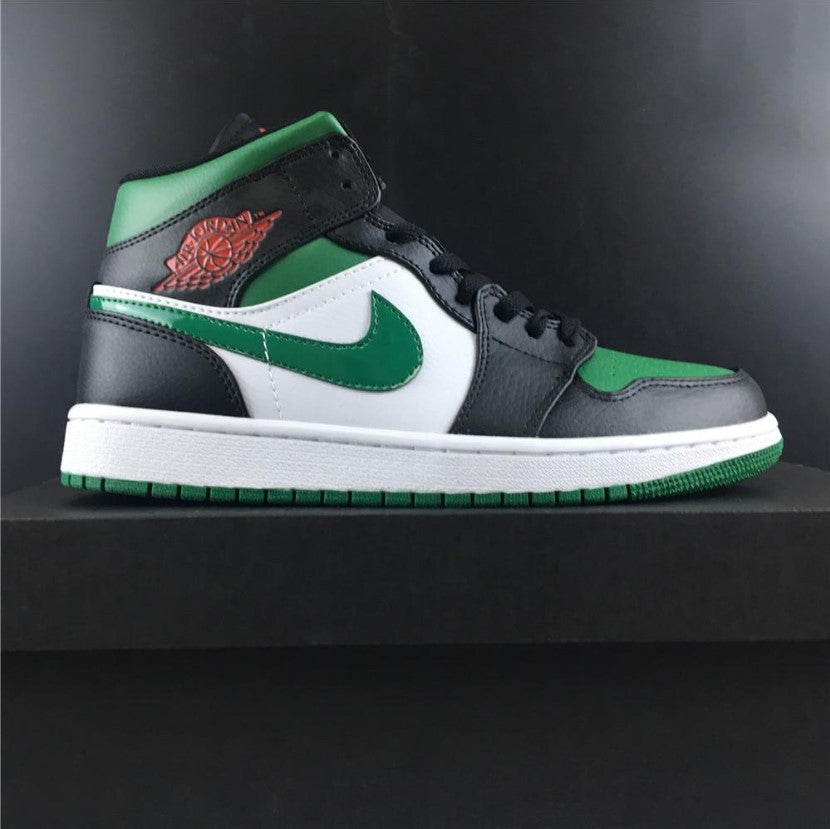 Air Jordan 1 Mid Green Toe Shoes Sneakers