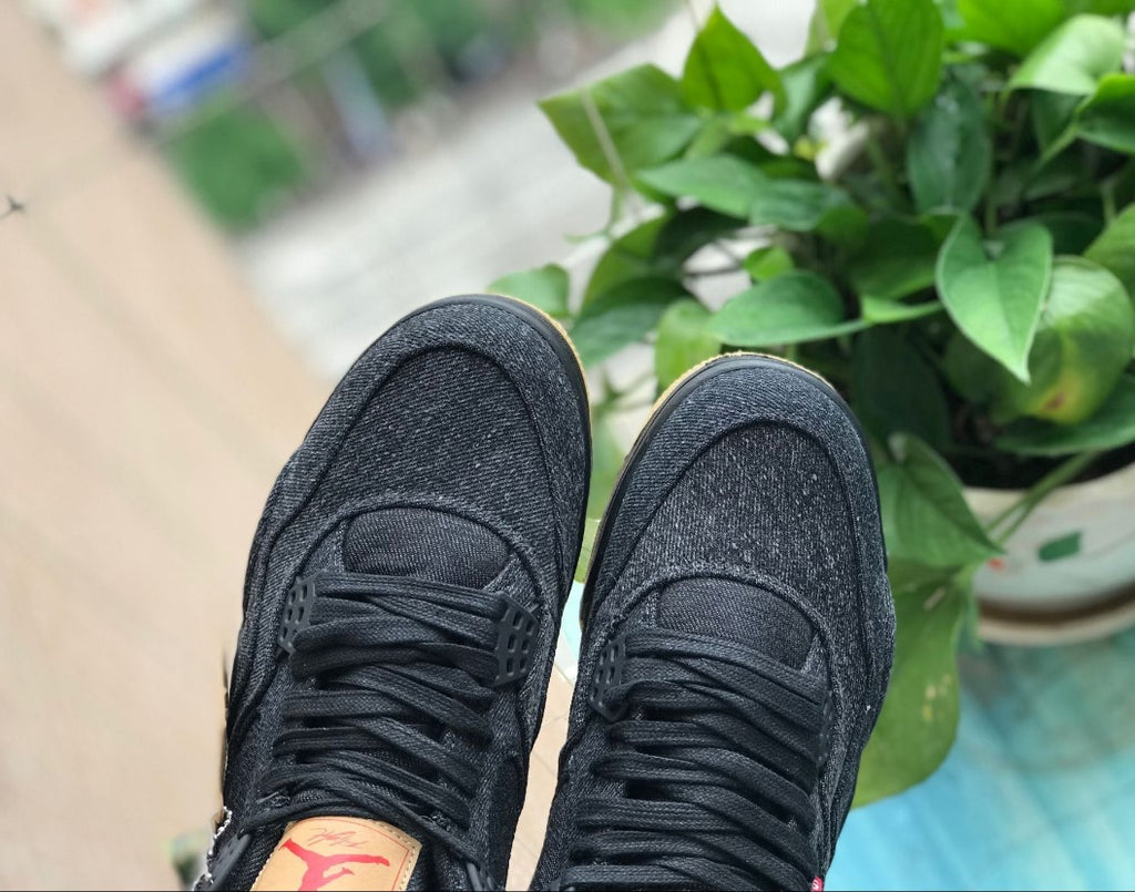 Air Jordan 4 Retro Levi’s Black (Levi’s Tag) Shoes Sneakers