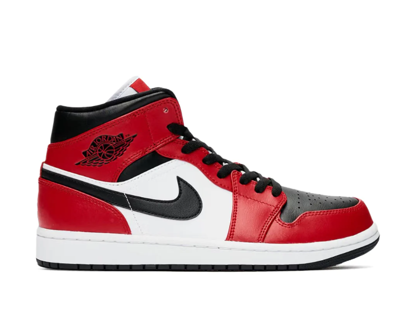 Air Jordan 1 Mid Chicago Toe Shoes Sneakers