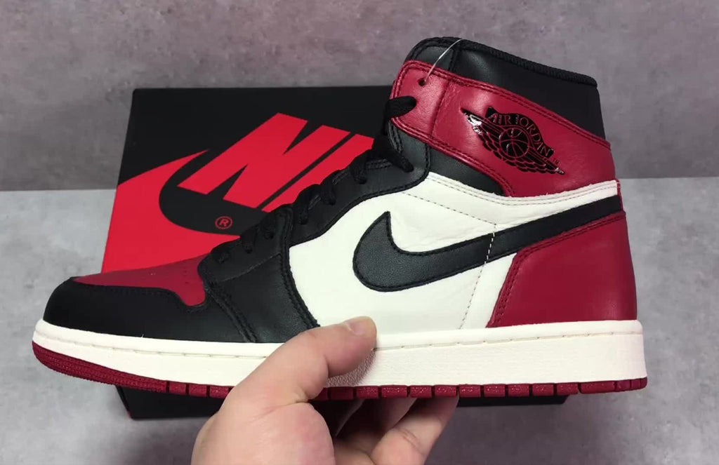 Air Jordan1 Retro High Bred Toe Shoes Sneakers
