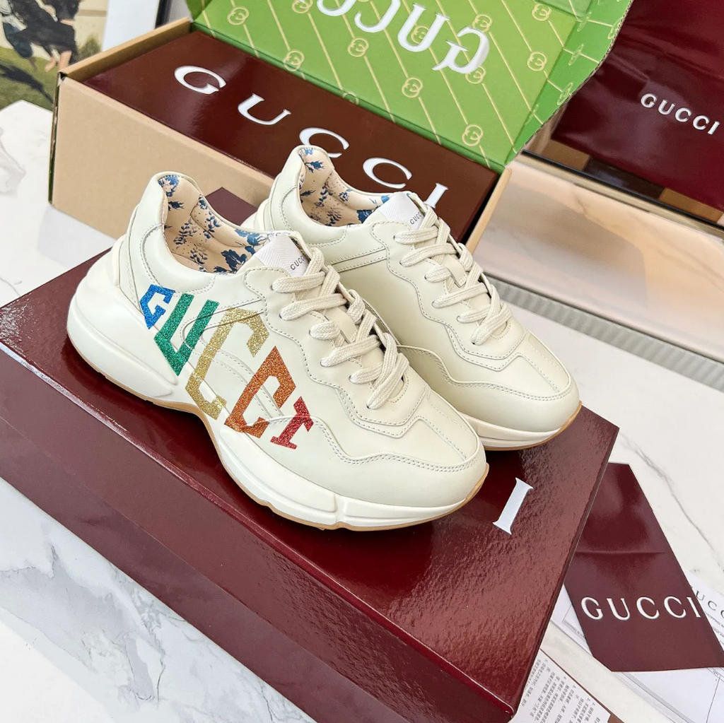 GG Rhyton Monogram ‘Glitter’ Shoes Sneakers