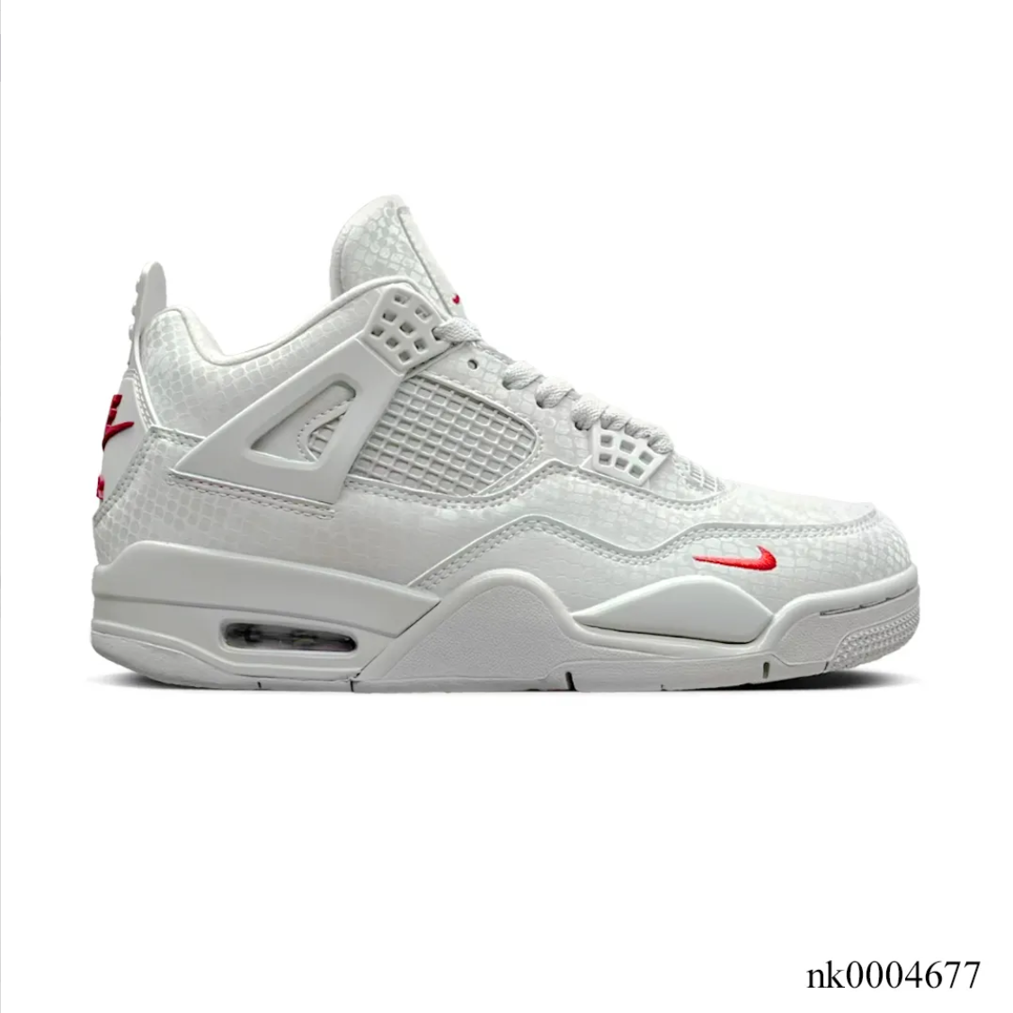 Nigel Sylvester x Air Jordan 4 White Grey Mamba Shoes Sneakers