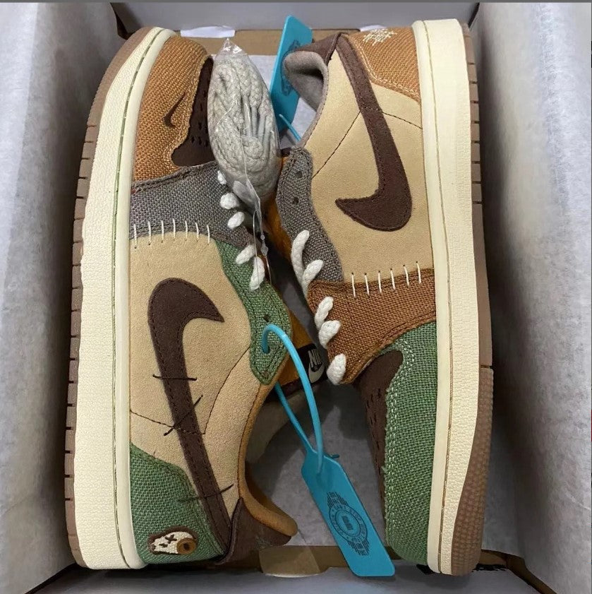 Zion Williamson x Air Jordan 1 Low OG Voodoo Shoes Sneakers