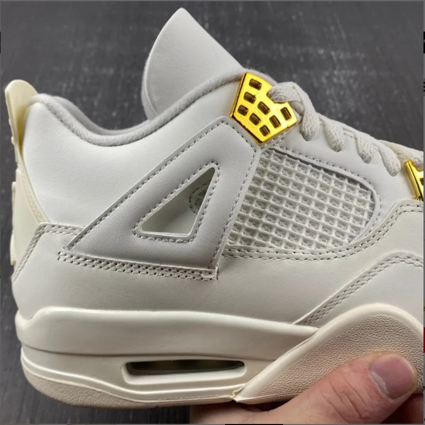 Air Jordan 4 Sail Metallic Gold Shoes Sneakers