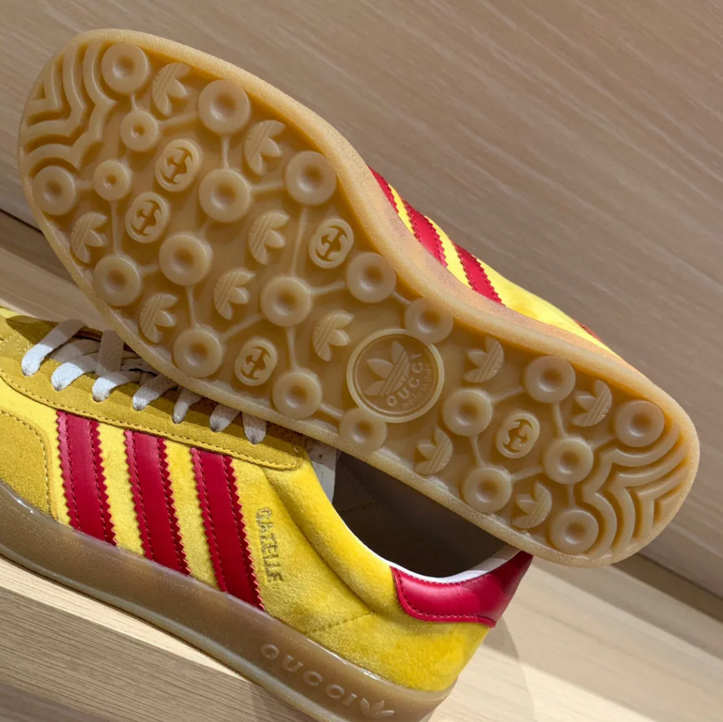 GG x AD Gazelle ‘Yellow Red’ Shoes Sneakers