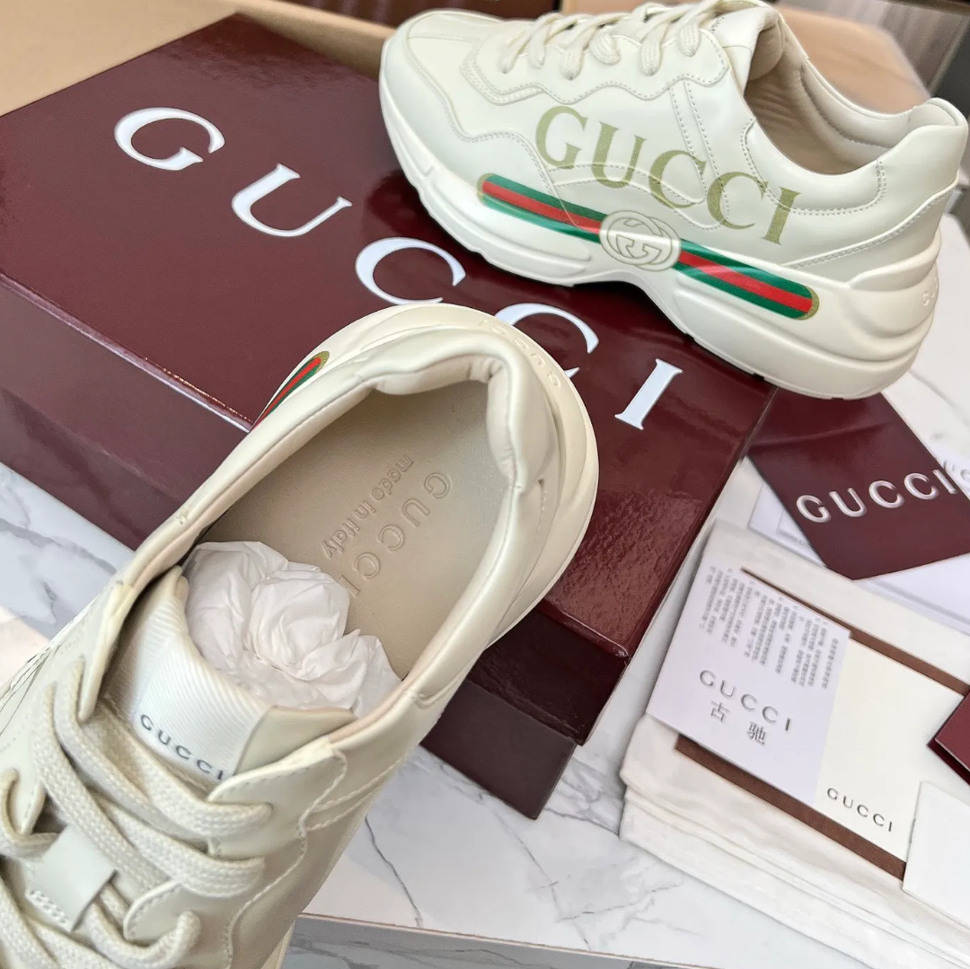 GG Rhyton Canvas Logo Shoes Sneakers