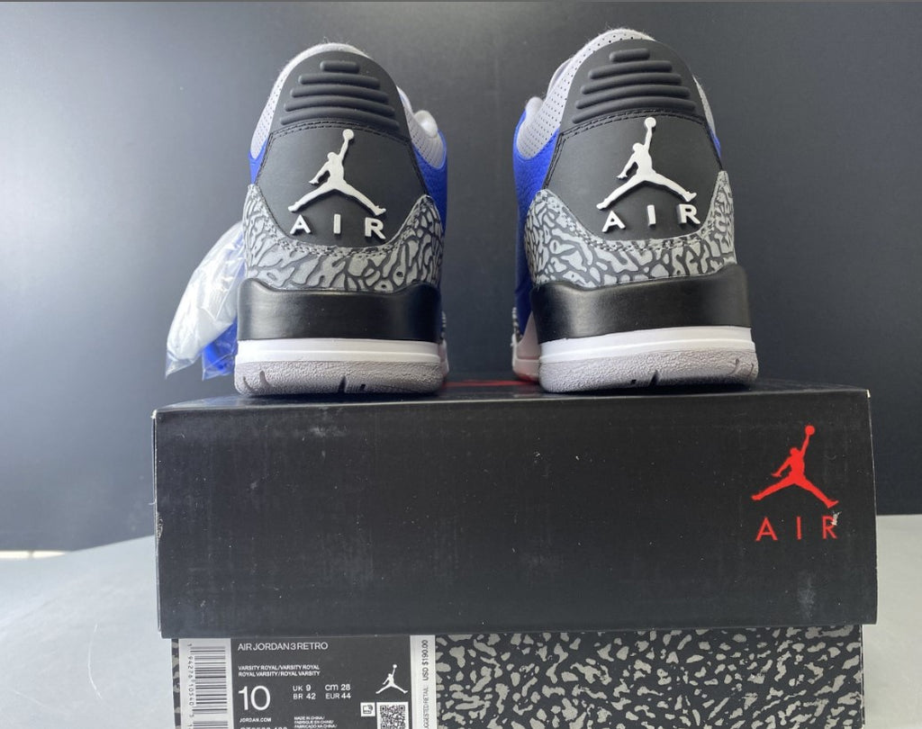 Air Jordan  Jordan 3 Retro Varsity Royal Cement Shoes Sneakers