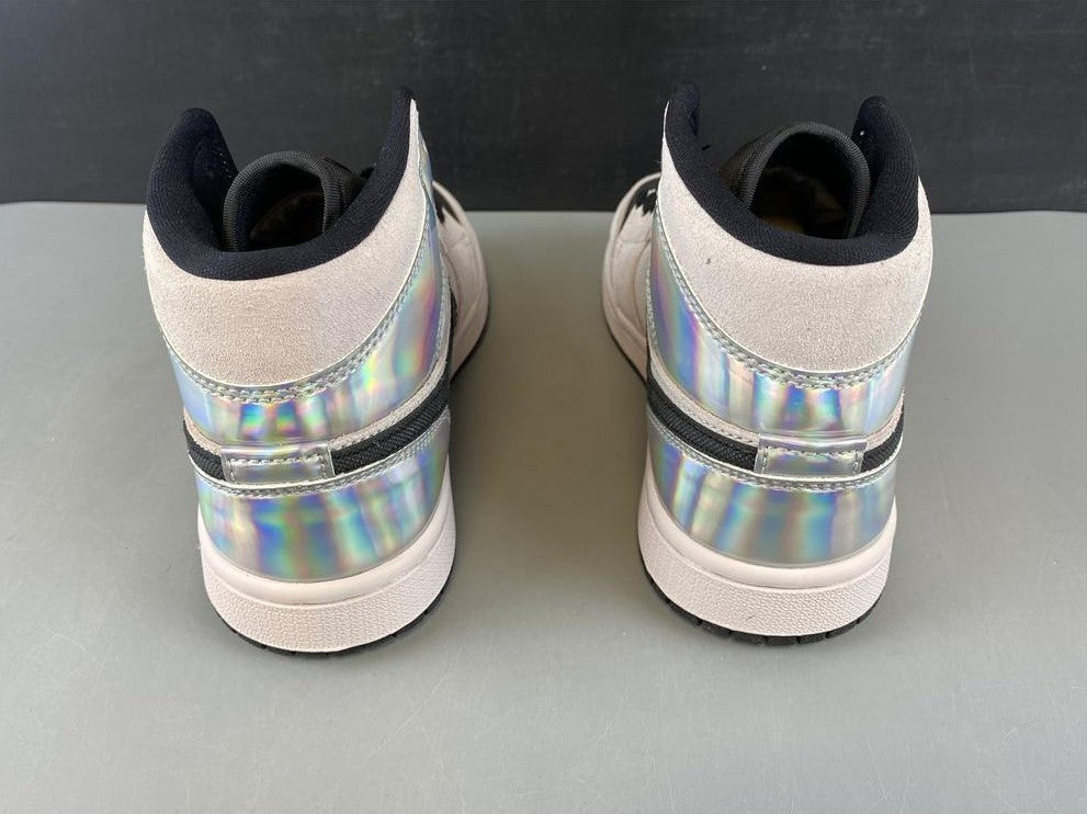 Air Jordan 1 Mid Dirty Powder Iridescent (W) Shoes Sneakers