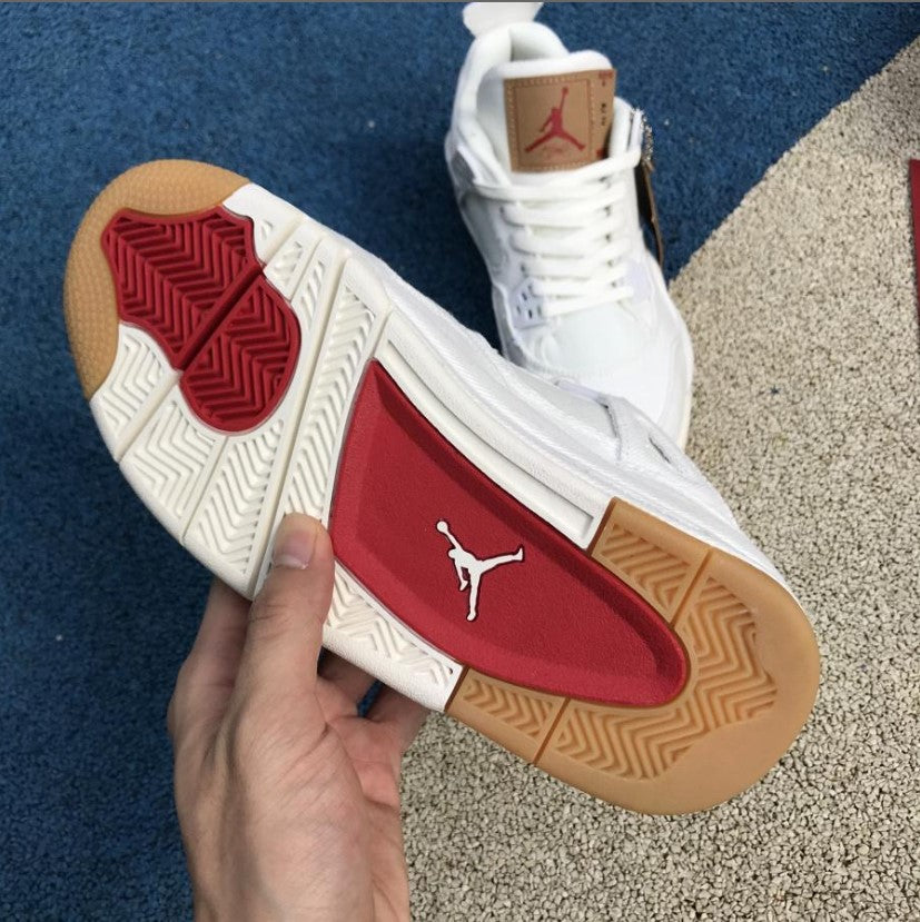 Air Jordan 4 Retro Levi’s White (Levi’s Tag) Shoes