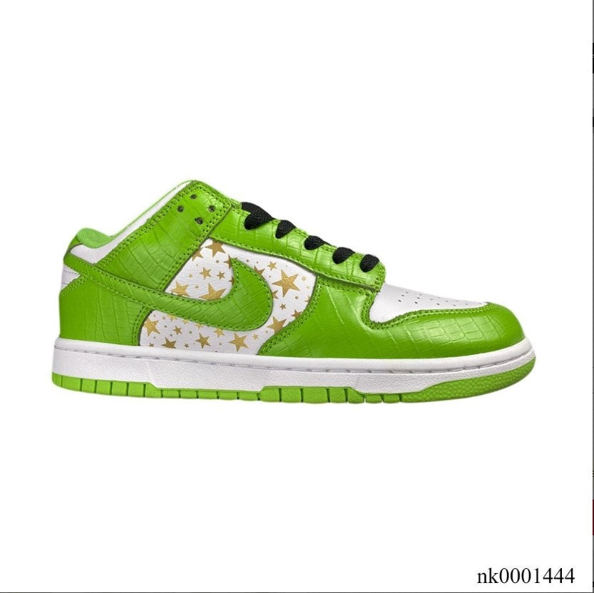 SB Dunk Low White Green x Supreme Shoes Sneakers