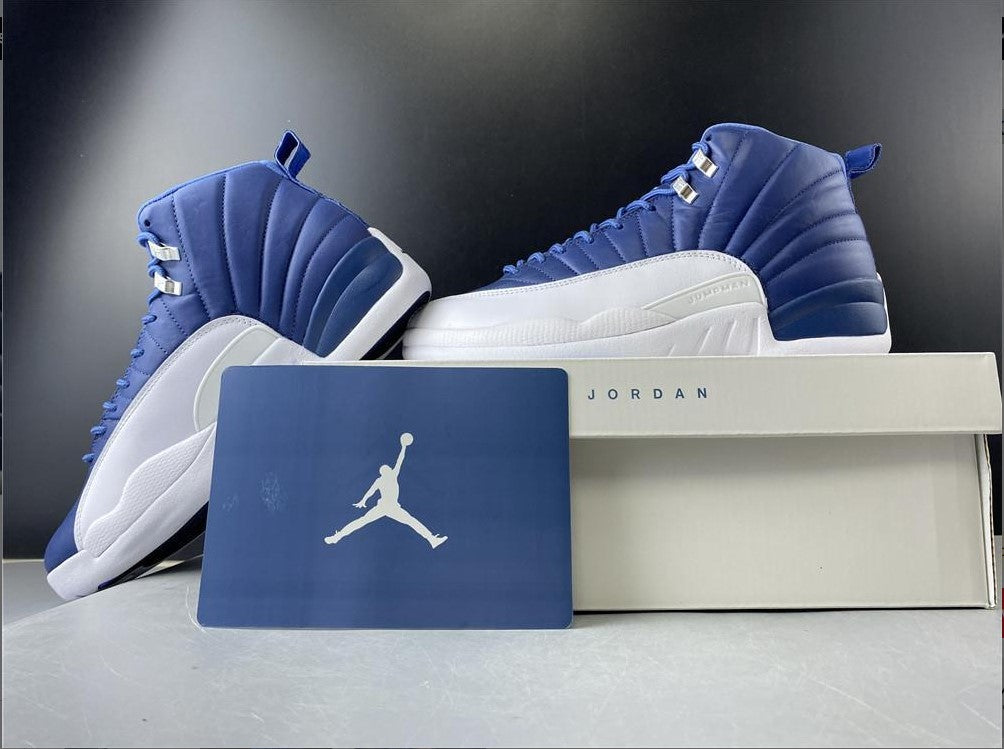 Air Jordan 12 Retro Stone Blue Shoes Sneakers