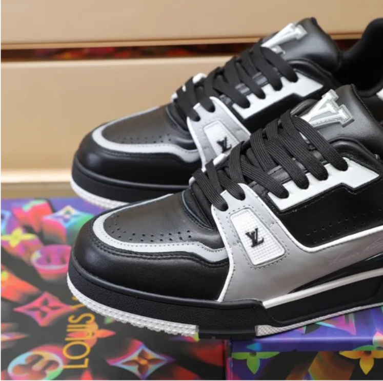LV Trainer 54 Negro Gris Blanco Shoes Sneakers