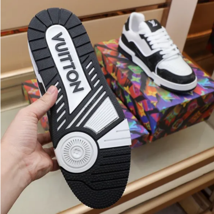 LV Trainer 54 Black White Shoes Sneakers