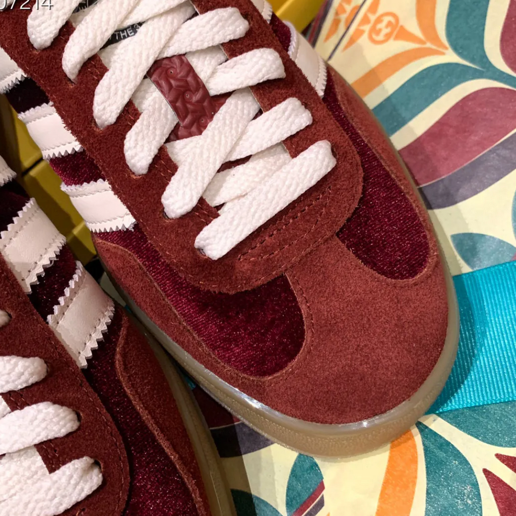 GG x AD Gazelle ‘Burgundy Velvet’ Shoes Sneakers
