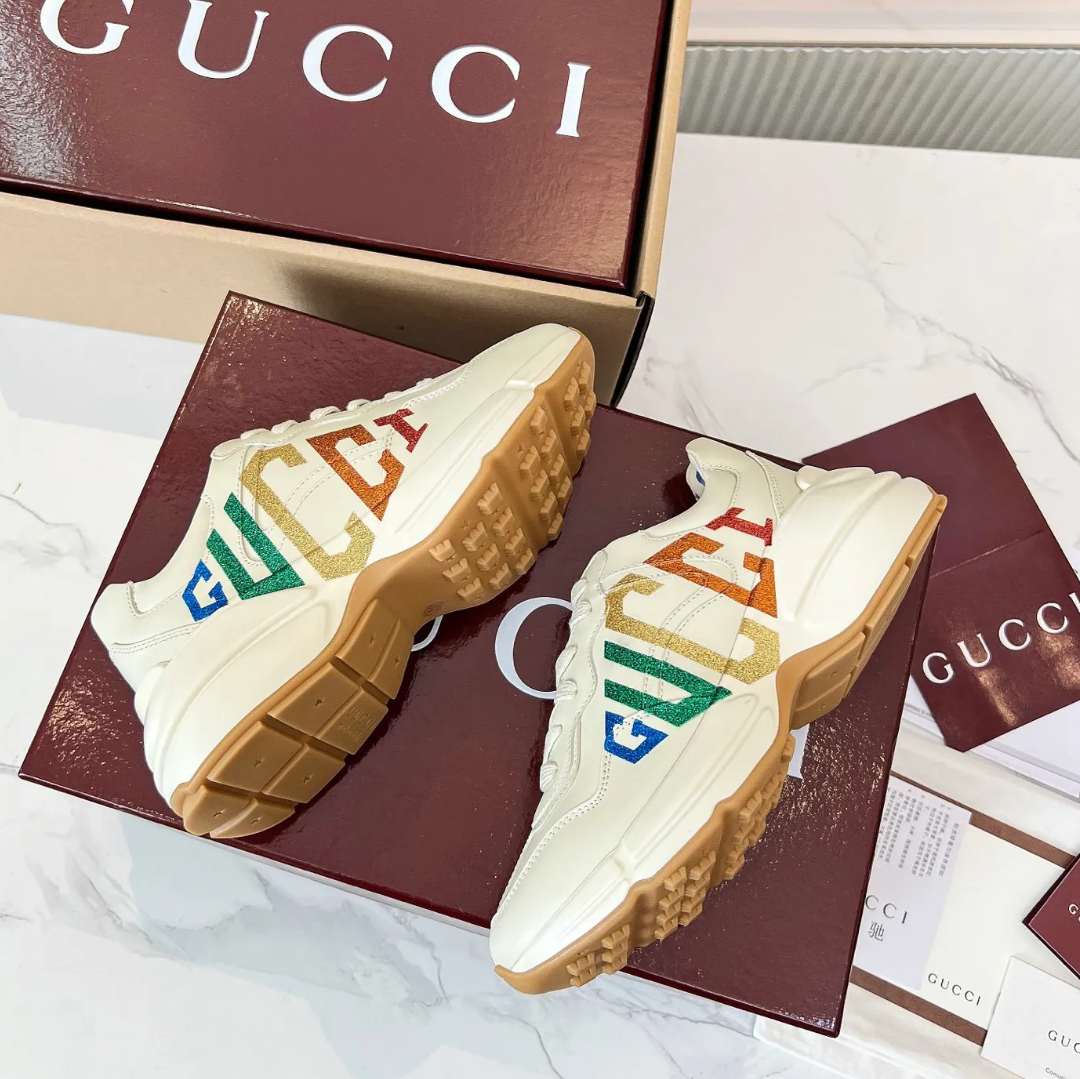 GG Rhyton Monogram ‘Glitter’ Shoes Sneakers
