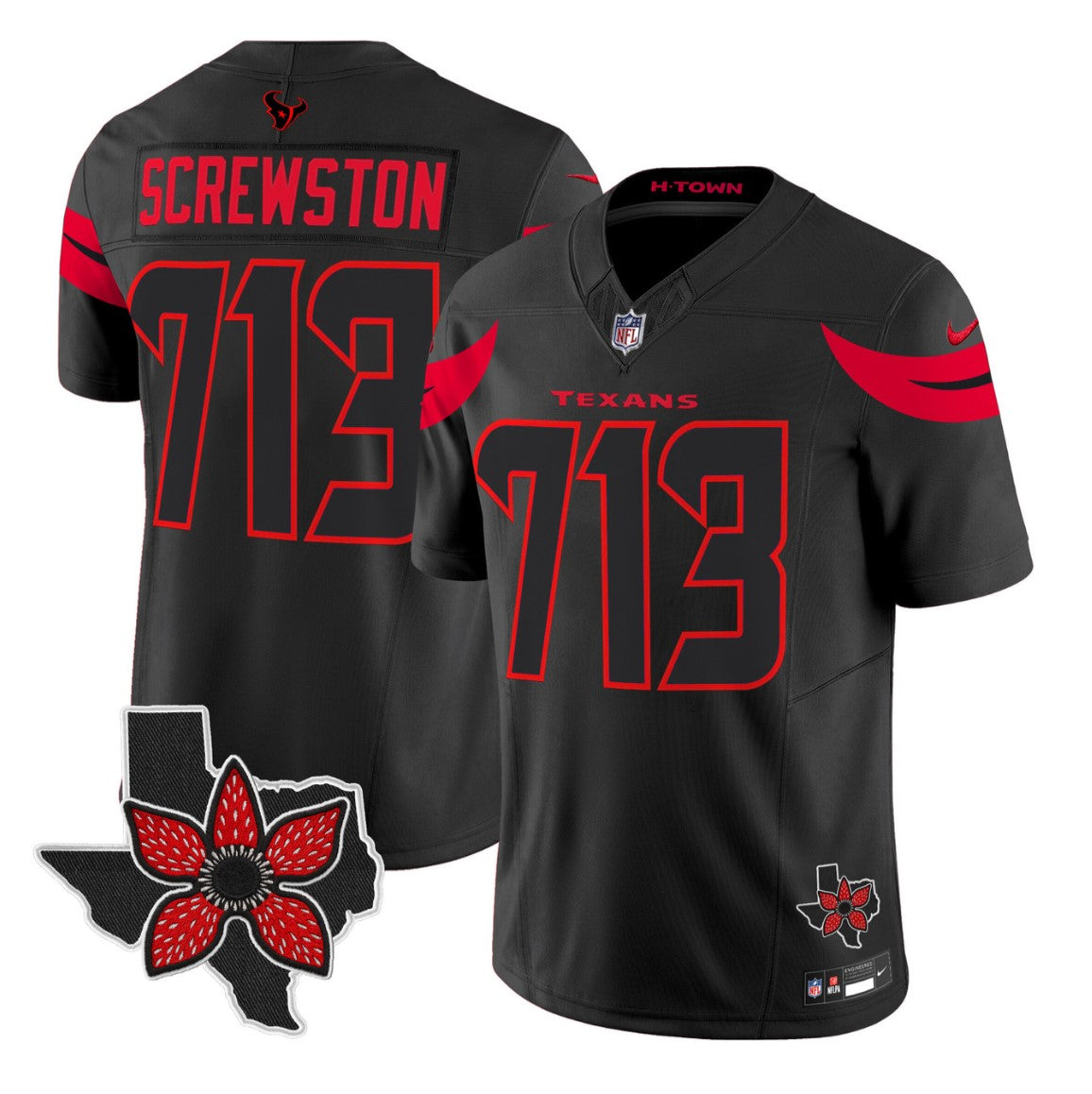 Screwston Jersey #713 Stranger Things Edition Vapor Limited Stitched