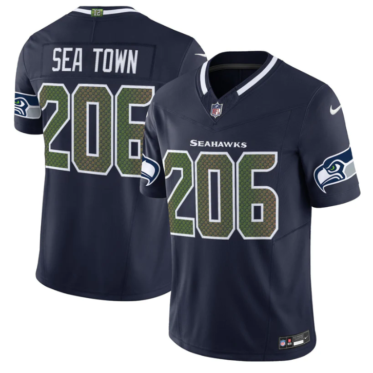 Sea Town Jersey #206 Seahawks 2025 Rivalries Vapor Limited Stitched