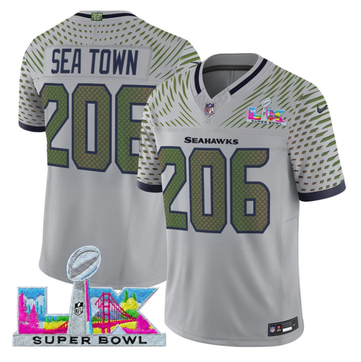 Sea Town Jersey #206 Super Bowl LX Vapor Limited All Stitched