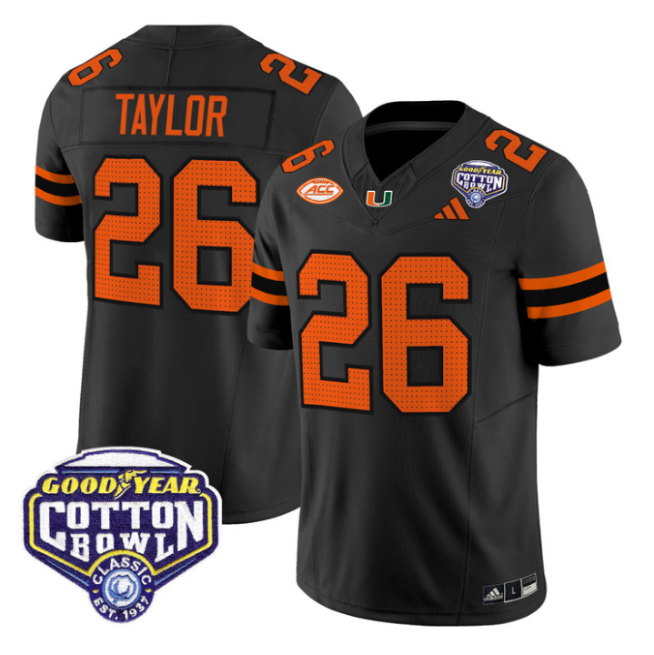 Sean Taylor Jersey #26 Miami Hurricanes 2025 Cotton Bowl Patch Stitched