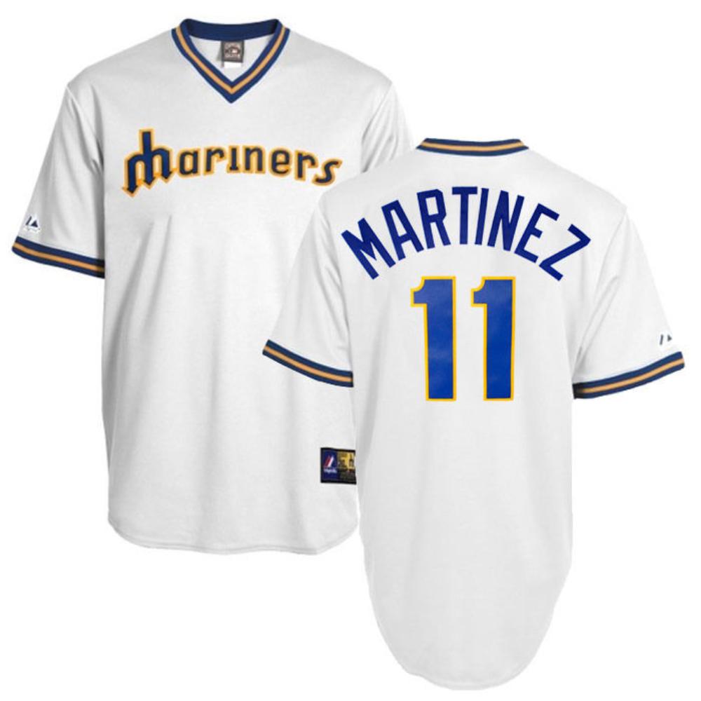 Seattle Mariners Edgar Martinez White 1977 Throwback Pullover Jersey