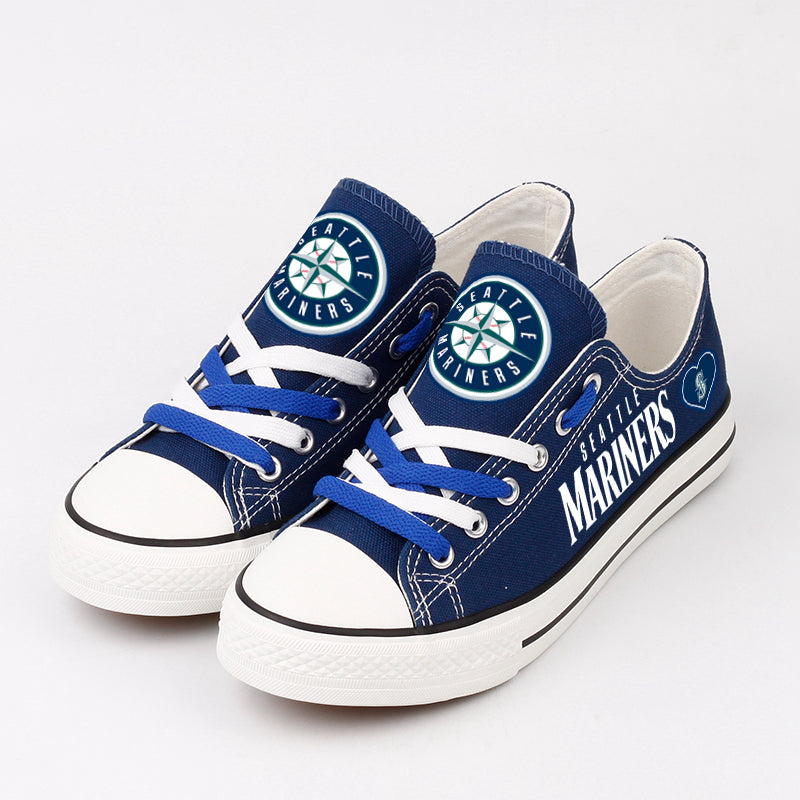 Seattle Mariners Limited Print Low Top Canvas Shoes Sport Sneakers For Men Women Fans