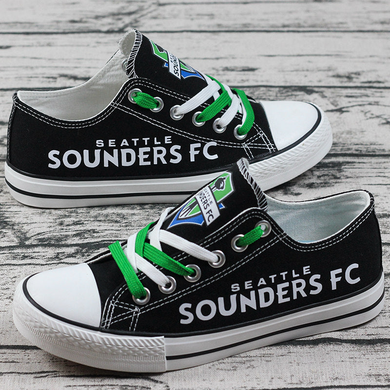 Seattle Sounders FC Low Top Canvas Sport Sneakers Shoes For Men Women Fans