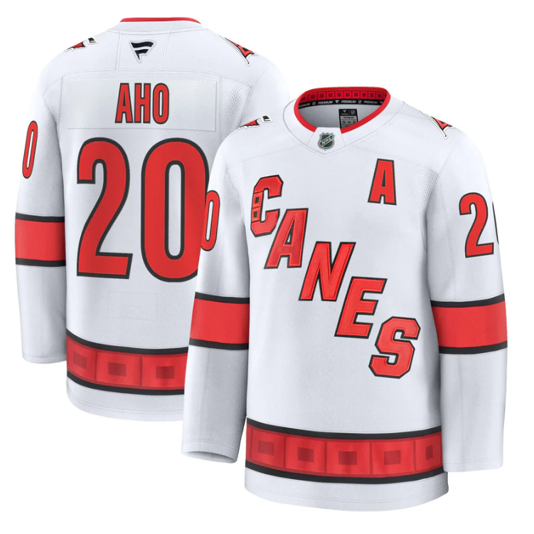 Sebastian Aho Jersey #20 Carolina Hurricanes 2025 - 26 Premium Stitched