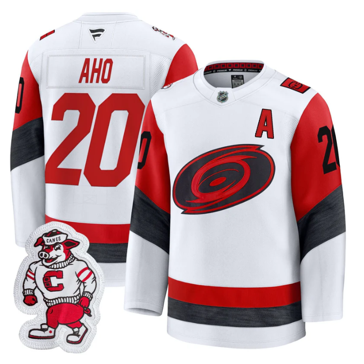 Sebastian Aho Jersey #20 Carolina Hurricanes 2025 - 26 Premium Stitched
