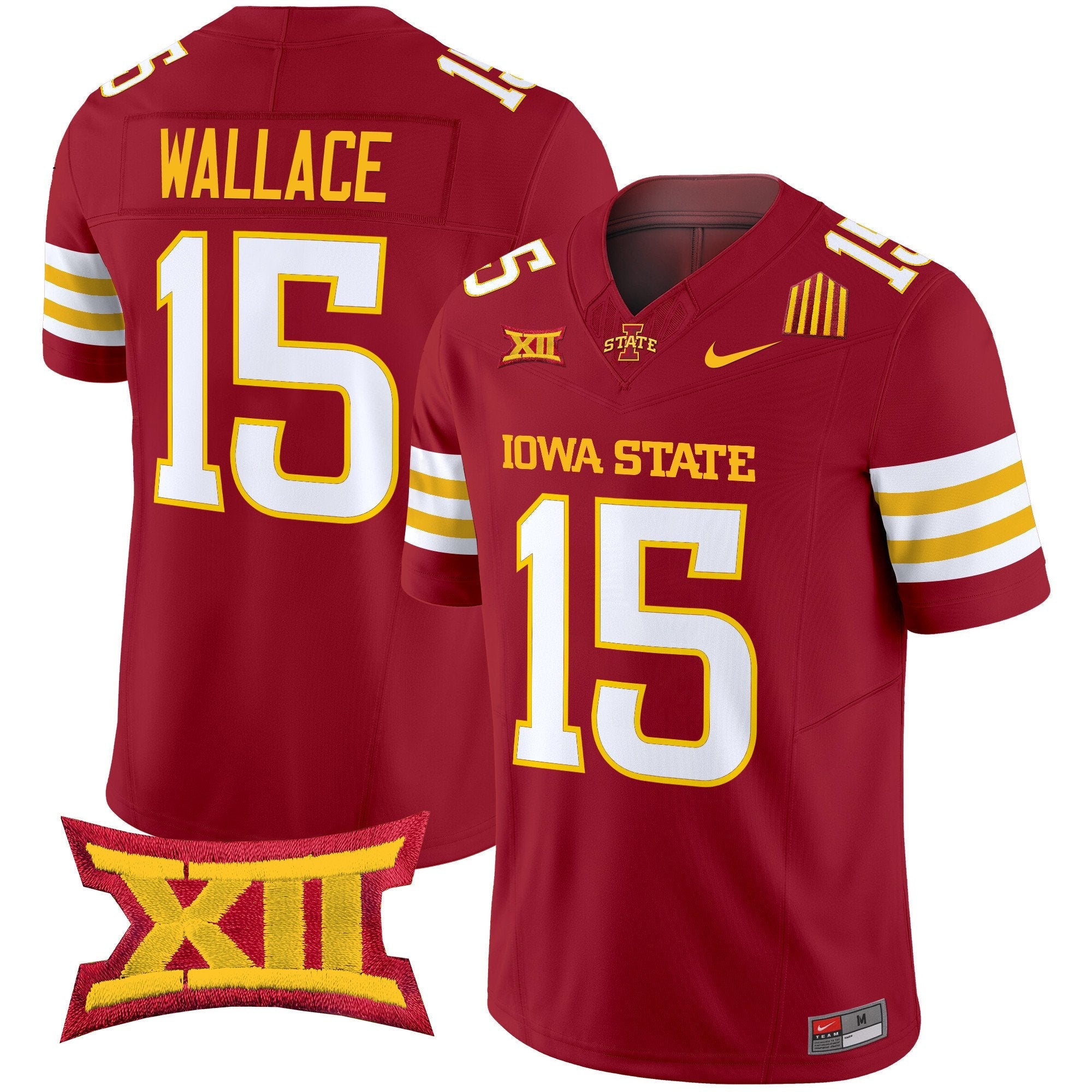 Seneca Wallace Jersey #15 Iowa State Cyclones 2025 Stitched Cardinal