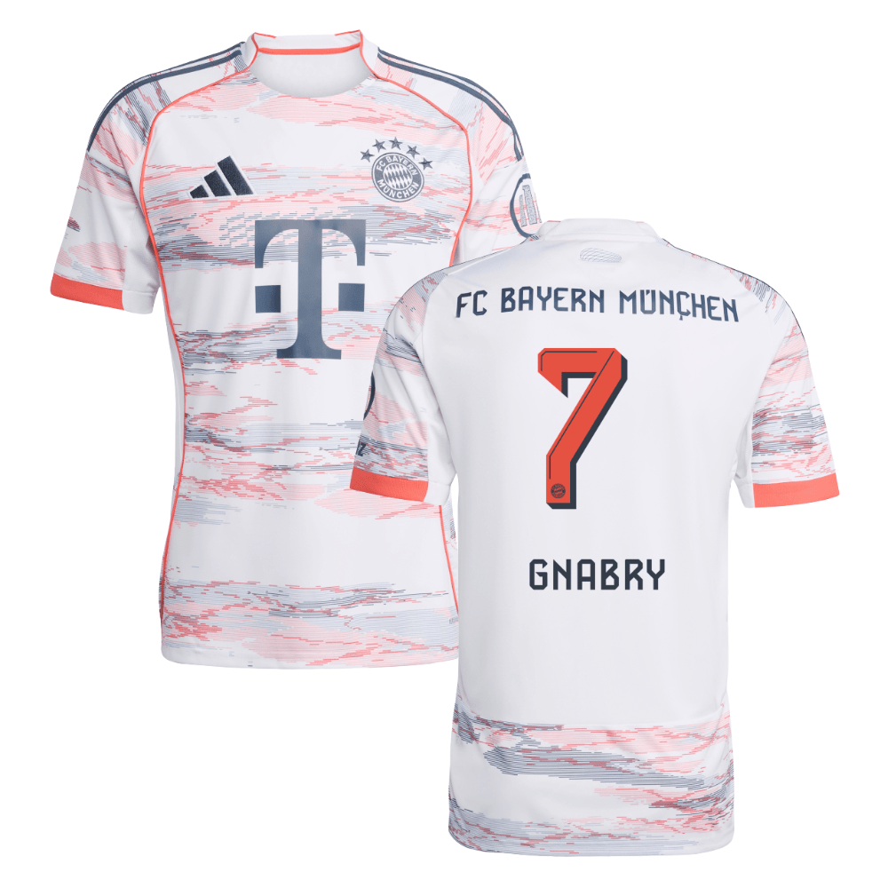 Serge Gnabry #7 Bayern Munich 2025-26 Away Men Jersey – White