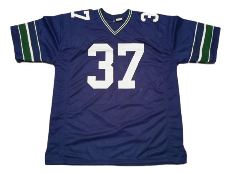Shaun Alexander CUSTOM STITCHED Unsigned Football Jersey Blue